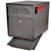Mail Boss 7108 Locking Post-Mount Mailbox with High Security Reinforced Patented Locking System, Bronze