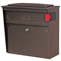 Mail Boss 7174 Townhouse Locking Wall-Mount Mailbox with High Security Reinforced Patented Locking System, Bronze