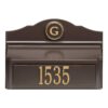 Whitehall 11249 Colonial Wall Mailbox Package #1 (Mailbox, Plaque and Monogram)