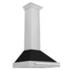 ZLINE Kitchen and Bath KB4STX-BLM-30 30 in. 400 CFM Ducted Vent Wall Mount Range Hood with Black Matte Shell in Stainless Steel
