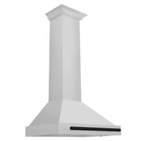 ZLINE Kitchen and Bath KB4STZ-30-MB Autograph Edition 30 in. 400 CFM Ducted Vent Wall Mount Range Hood with Black Matte Handle in Stainless Steel