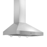 ZLINE Kitchen and Bath KL3CRN-30 30 in. 400 CFM Convertible Vent Wall Mount Range Hood with Crown Molding in Stainless Steel