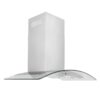ZLINE Kitchen and Bath KN4-30 30 in. 400 CFM Convertible Vent Wall Mount Range Hood with Glass Accents in Stainless Steel