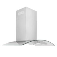 ZLINE Kitchen and Bath KN4-36 36 in. 400 CFM Convertible Vent Wall Mount Range Hood with Glass Accents in Stainless Steel