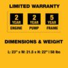 DEWALT DXPW61337 3300 PSI 2.4 GPM Cold Water Gas Pressure Washer w/ HONDA Engine