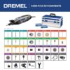 Dremel 4300-9/64 4300 Series 1.8 Amp Variable Speed Corded Rotary Tool Kit with Mounted Light, 64 Accessories, 9 Attachments and Case Dremel 4300-9/64 4300 Series 1.8 Amp Variable Speed Corded Rotary Tool Kit with Mounted Light, 64 Accessories, 9 Attachments and Case