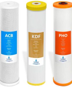 Express Water FLTWH2045CKP1 4.5 in. x 20 in. Whole House 3 Stage Ultimate Protection Heavy Metal and Anti Scale Water Filter Set - 5 Micron