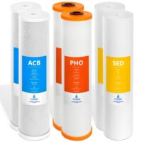 Express Water FLTWH2045CPS2 FLTWH2045CPS2 Polyphosphate Anti Scale Whole House Replacement Filters Water Filter Cartridge 6-Pack