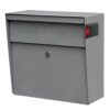 Mail Boss 7161 Metro Locking Wall-Mount Mailbox with High Security Reinforced Patented Locking System, Granite