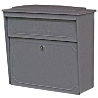 Mail Boss 7171 Townhouse Locking Wall-Mount Mailbox with High Security Reinforced Patented Locking System, Granite