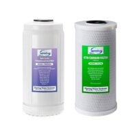 ISPRING F2WGB21BDS Whole House 4.5 in. x 10 in. CTO Carbon Block and Anti-Scale Polyfilter Water Filter Pack for WGB21B-DS