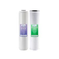 ISPRING F2WGB22BDS 4.5 in. x 20 in. 2-Stage Whole House Water Filter Replacement Set, Reduce Chlorine, Scale, Corrosion, Fits WGB22B-DS