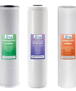 ISPRING F3WGB32BDS 3-Stage Whole House Water Filter Replacement Pack with Sediment, Anti-Scale, and CTO Carbon Block Filter, Fits