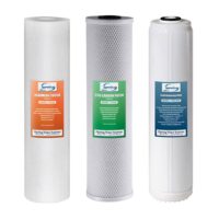ISPRING F3WGB32BPB 3-Stage Whole House Water Filter Pack w/ Sediment, Carbon Block and Lead Reducing Cartridges, Fits WGB32B-PB