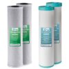 ISPRING F4WGB22BM Whole House Water Filter Set Replacement Pack with Carbon Block and Iron & Manganese Reducing Cartridges, Fits WGB22BM