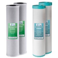ISPRING F4WGB22BM Whole House Water Filter Set Replacement Pack with Carbon Block and Iron & Manganese Reducing Cartridges, Fits WGB22BM