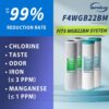 ISPRING F4WGB22BM Whole House Water Filter Set Replacement Pack with Carbon Block and Iron & Manganese Reducing Cartridges, Fits WGB22BM