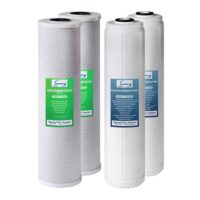 ISPRING F4WGB22BPB 4.5 x 20 in. Whole House Water Filter Replacement Pack Set with Carbon Block & Lead Reducing Cartridges, Fits WGB22B-PB