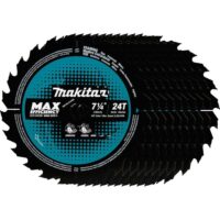 Makita B-61656-10 7-1/4 in. 24T Carbide-Tipped Max Efficiency Ultra-Thin Kerf Circular Saw Blade, Framing (10-Pack)