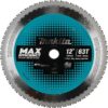 Makita E-12033 12 in. 63-Tooth Carbide-Tipped Max Efficiency Saw Blade, Metal/General Purpose