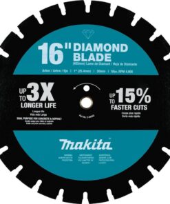 Makita E-02543 16 in. Diamond Blade, Segmented, Dual Purpose