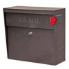 Mail Boss 7164 Metro Locking Wall-Mount Mailbox with High Security Reinforced Patented Locking System, Bronze