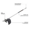 Milwaukee 49-16-2738-49-16-2740 M18 FUEL QUIK-LOK Brush Cutter Attachment and M18 FUEL QUIK-LOK Rubber Broom Attachment (2-Tool)