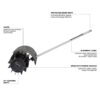 Milwaukee 49-16-2738-49-16-2740 M18 FUEL QUIK-LOK Brush Cutter Attachment and M18 FUEL QUIK-LOK Rubber Broom Attachment (2-Tool)