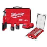 Milwaukee 2567-22-48-22-9481 M12 FUEL 12V Lithium-Ion Brushless High Speed 3/8 in. Cordless Ratchet Kit w/3/8 in. SAE Ratchet & Socket Mechanics Set
