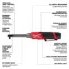 Milwaukee 2569-21-48-22-9508 M12 FUEL 12V Lithium-Ion 3/8 in. Extended Reach High Speed Cordless Ratchet Kit w/3/8 in. Drive Mechanic Set (32-Piece)