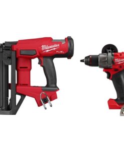 Milwaukee 3020-20-2904-20 M18 FUEL 18V Lithium-Ion Brushless 16-Gauge Straight Finish Nailer with M18 FUEL 1/2 in. Hammer Drill/Driver