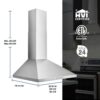 Broan-NuTone BWP1304SS 30 in. Convertible Wall Mount Pyramidal Chimney Range Hood, 450 Max CFM, Stainless Steel