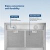 Broan-NuTone BWP1304SS 30 in. Convertible Wall Mount Pyramidal Chimney Range Hood, 450 Max CFM, Stainless Steel