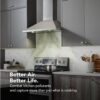 Broan-NuTone BWP1304SS 30 in. Convertible Wall Mount Pyramidal Chimney Range Hood, 450 Max CFM, Stainless Steel