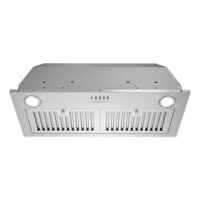 Cosmo COS-30IRHP 30 in. 380 CFM Ducted Insert Range Hood in Stainless Steel with Push Button Controls LED Lights and Permanent Filters