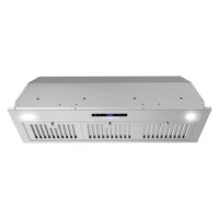 Cosmo COS-36IRHS 36 in. Insert Range Hood with Soft Touch Controls, 3-Speed Fan, LED Lights and Permanent Filters in Stainless Steel
