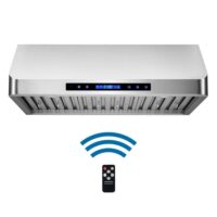 Cosmo COS-QS75 30 in. Ducted Under Cabinet Range Hood in Stainless Steel with Touch Display, LED Lighting and Permanent Filters