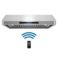 Cosmo COS-QS90 36 in. Ducted Under Cabinet Range Hood in Stainless Steel with Touch Display, LED Lighting and Permanent Filters