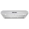 Cosmo COS-UMC36 36 in. Ducted Under Cabinet Range Hood in Stainless Steel with Touch Display and Permanent Filters