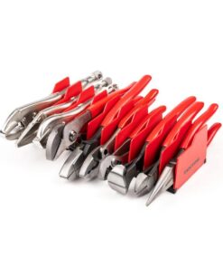 TEKTON PLR99202 10-Piece Gripping, Cutting and Locking Pliers Set with Rack