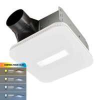 Broan-NuTone AER110CCTK 110 CFM Bathroom Exhaust Fan with CCT LED Light CleanCover Grille, ENERGY STAR