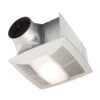 Broan-NuTone QTN130LE1 QT Series 130 CFM Ceiling Bathroom Exhaust Fan with LED Light and Night Light, ENERGY STAR