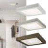 Broan-NuTone AERN110LTK Roomside Decorative 110 CFM Ceiling Bathroom Exhaust Fan with Square LED Panel and Easy Change Trim, ENERGY STAR