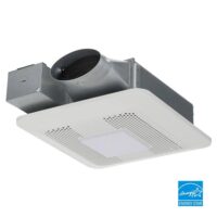 Panasonic RG-T810LA WhisperThin DC LED Pick-A-Flow 80 -100 CFM Ceiling/Wall Bathroom Exhaust Fan, 3-3/8 in. Low Profile Housing