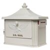 Architectural Mailboxes HM200WAM Hamilton Premium, White, Large, Locking, Aluminum, Post Mount Mailbox