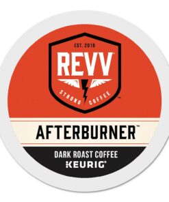 REVV Afterburner, Single-Serve Keurig K-Cup Pods, Dark Roast Coffee Pods, 96 Count