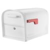 Architectural Mailboxes 6300W-10 Oasis 360 White, Large, Steel, Locking Parcel Mailbox with 2-Access Doors