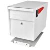 Mail Boss 7109 Locking Post Mount Mailbox with High Security Reinforced Patented Locking System, Alpine White