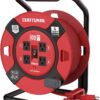 CRAFTSMAN 100 Ft. Retractable Extension Cord Reel With 4 Outlets & Heavy Duty 14AWG SJTW Cable