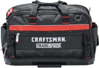 CRAFTSMAN TRADESTACK Tool Bag, 22.5”, Durable Polyester, Black and Red (CMST21450)